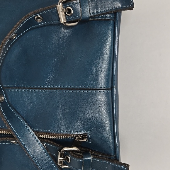 Patricia Nash Leather Backpack, Style P29833, Color Caribbean Blue - Picture 11 of 16